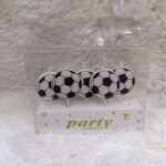 Cupcake Football's Wax Candles (White & Black, Pack of 5)