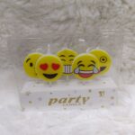 Cupcake Smiley's Wax Candles (Yellow, Pack of 5)