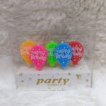 Cupcake Balloon's Wax Candles (Multi Color, Pack of 5)